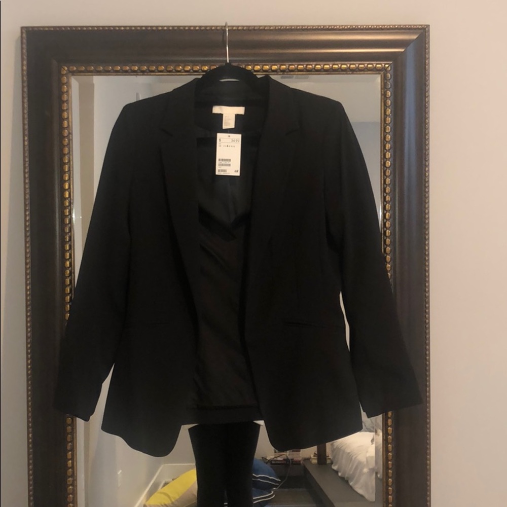 NWT H&M black fitted blazer Size 6